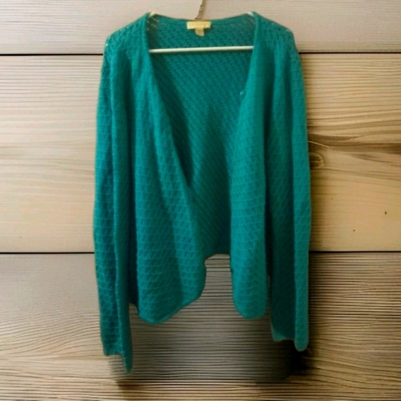 Appleseed's Sweaters - Appleseeds Women's XL Teal knit Cardigan Sweater Button Up Flaw See Description